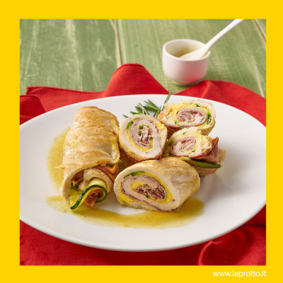 Involtini di pollo in giallo