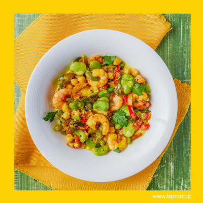 Quinoa con gamberi e zafferano